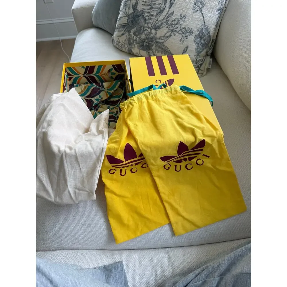 Gucci x Adidas Gazelle Green Velvet Sneakers Size 10.5
